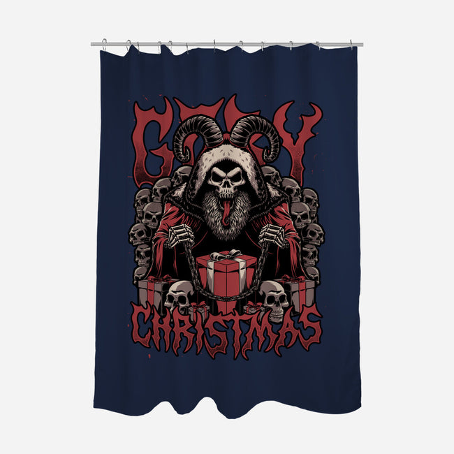 Gory Christmas Krampus-None-Polyester-Shower Curtain-Studio Mootant