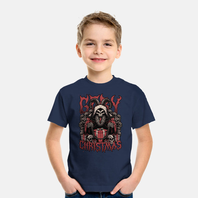 Gory Christmas Krampus-Youth-Basic-Tee-Studio Mootant