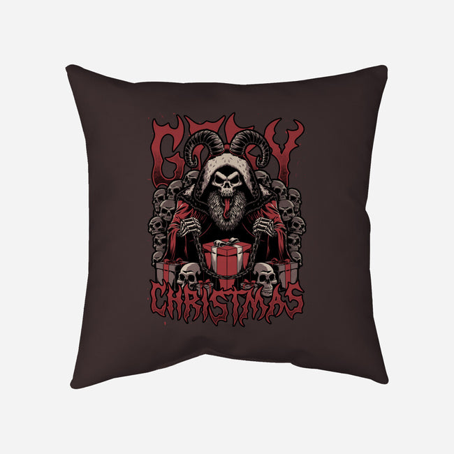 Gory Christmas Krampus-None-Removable Cover w Insert-Throw Pillow-Studio Mootant