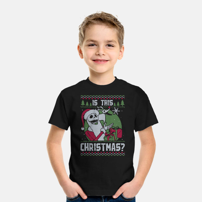 Ugly Sweater Skeleton Christmas-Youth-Basic-Tee-Studio Mootant