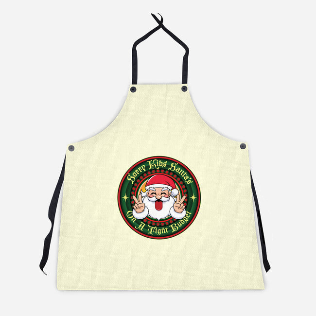 Santa's On A Tight Budget-Unisex-Kitchen-Apron-Whimsical Thinker