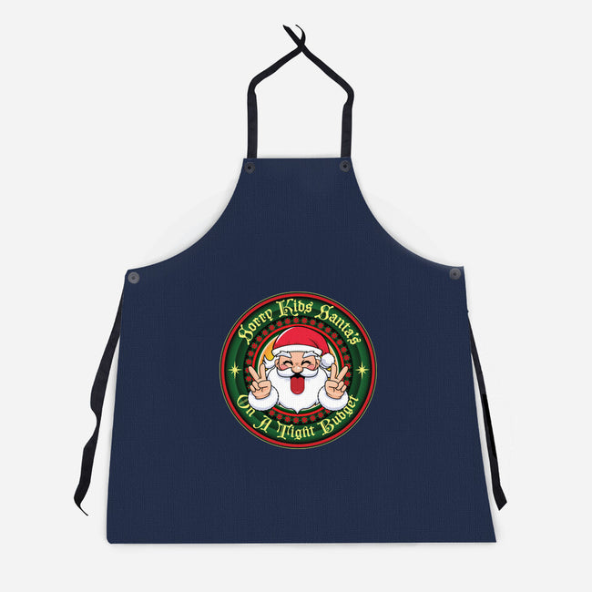 Santa's On A Tight Budget-Unisex-Kitchen-Apron-Whimsical Thinker