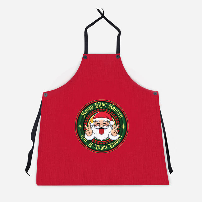 Santa's On A Tight Budget-Unisex-Kitchen-Apron-Whimsical Thinker