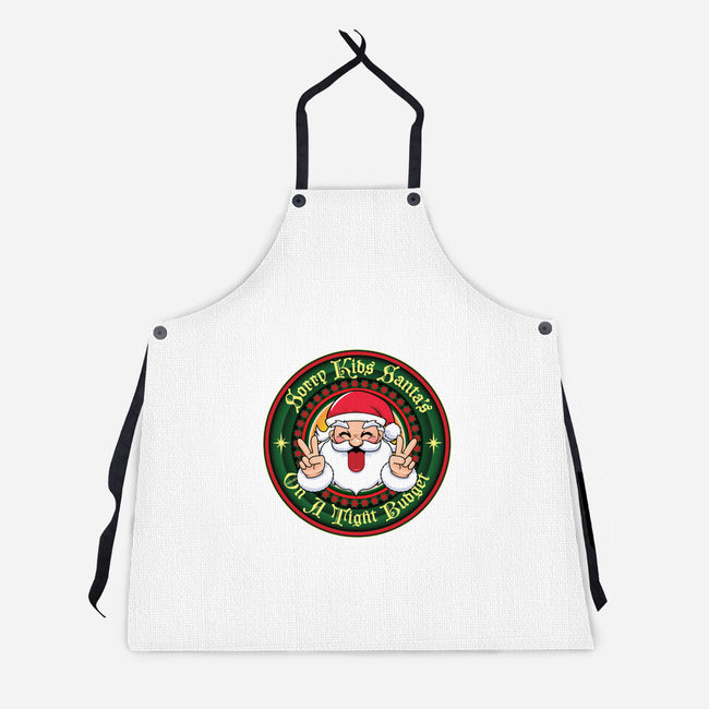 Santa's On A Tight Budget-Unisex-Kitchen-Apron-Whimsical Thinker