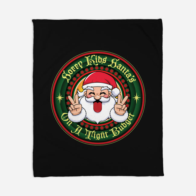 Santa's On A Tight Budget-None-Fleece-Blanket-Whimsical Thinker