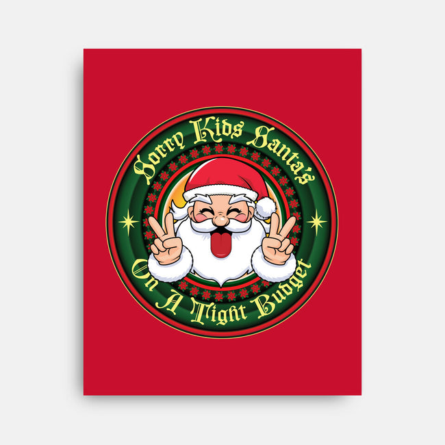 Santa's On A Tight Budget-None-Stretched-Canvas-Whimsical Thinker