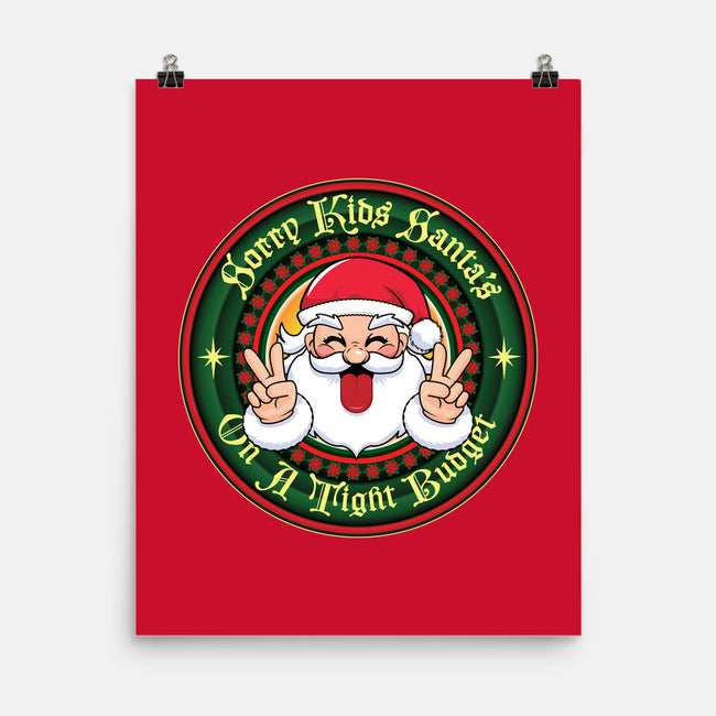 Santa's On A Tight Budget-None-Matte-Poster-Whimsical Thinker