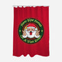 Santa's On A Tight Budget-None-Polyester-Shower Curtain-Whimsical Thinker