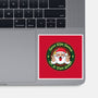 Santa's On A Tight Budget-None-Glossy-Sticker-Whimsical Thinker