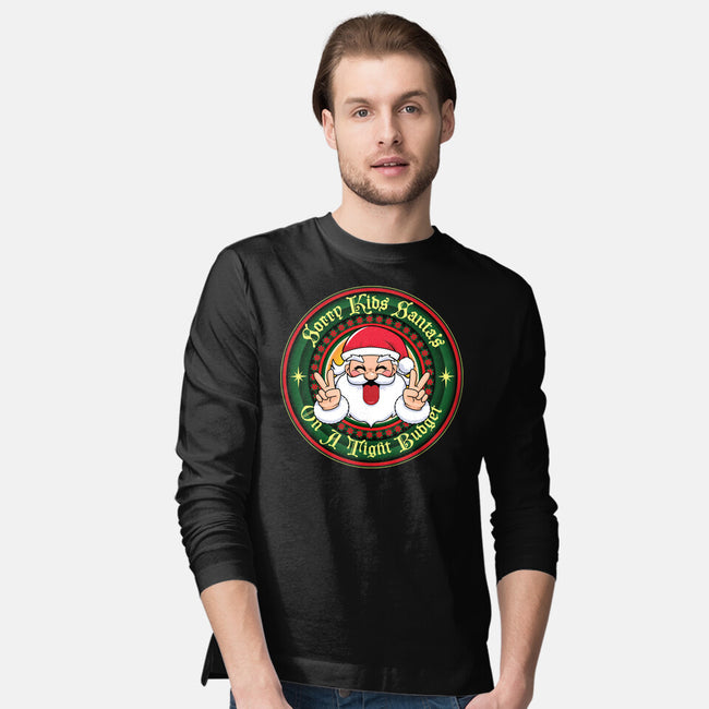 Santa's On A Tight Budget-Mens-Long Sleeved-Tee-Whimsical Thinker