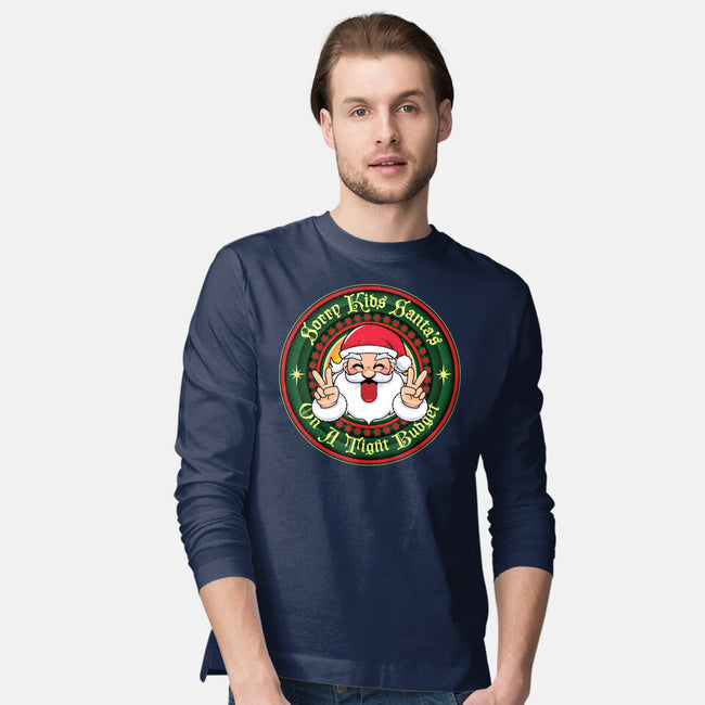 Santa's On A Tight Budget-Mens-Long Sleeved-Tee-Whimsical Thinker