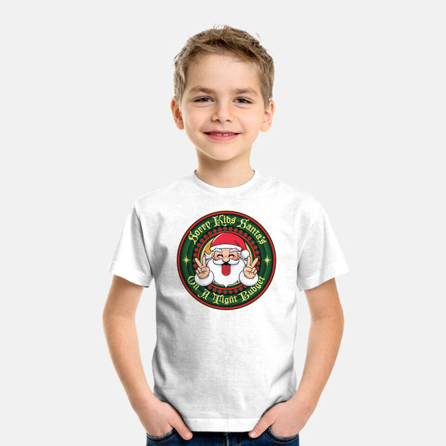 Santa's On A Tight Budget-Youth-Basic-Tee-Whimsical Thinker