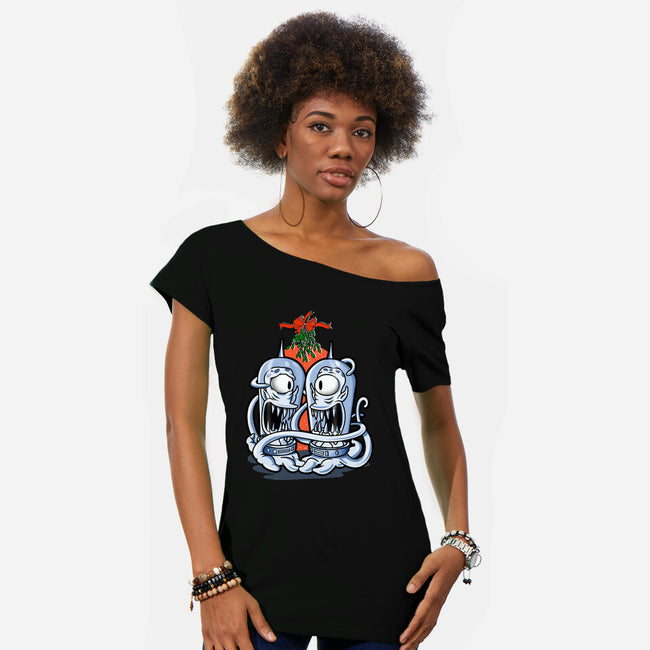 Under The Mistletoe-Womens-Off Shoulder-Tee-palmstreet