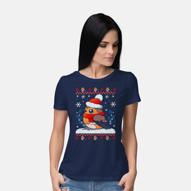 Merry Robin-Womens-Basic-Tee-Vallina84