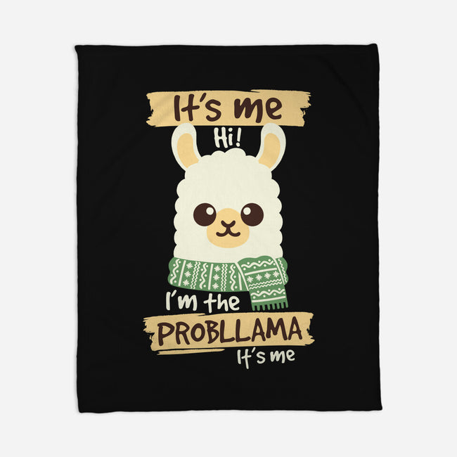 I'm The Probllama-None-Fleece-Blanket-NemiMakeit