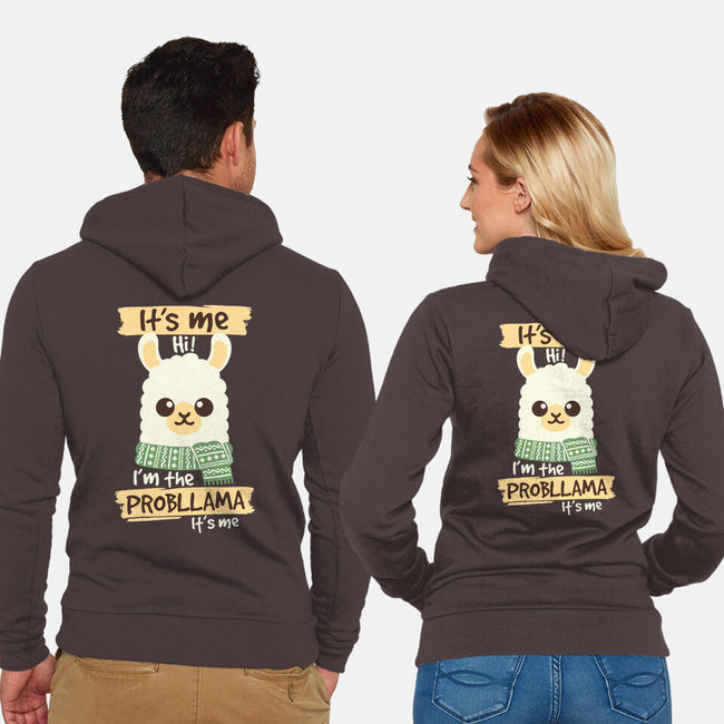 I'm The Probllama-Unisex-Zip-Up-Sweatshirt-NemiMakeit