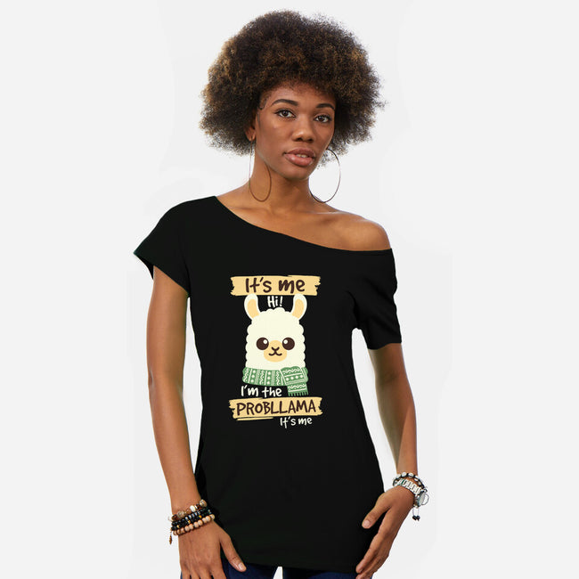 I'm The Probllama-Womens-Off Shoulder-Tee-NemiMakeit