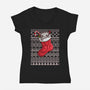 Adorable Ugly Sweater-Womens-V-Neck-Tee-Wenceslao A Romero