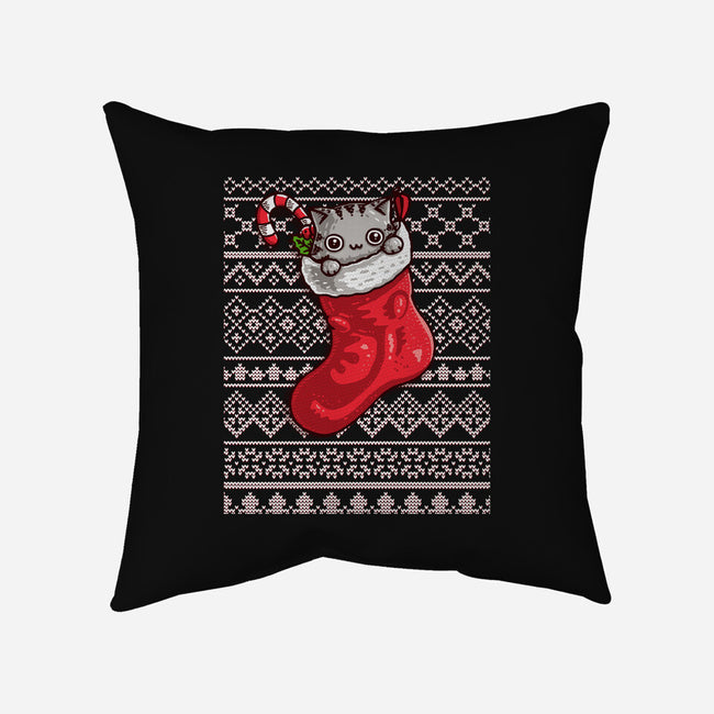 Adorable Ugly Sweater-None-Removable Cover w Insert-Throw Pillow-Wenceslao A Romero