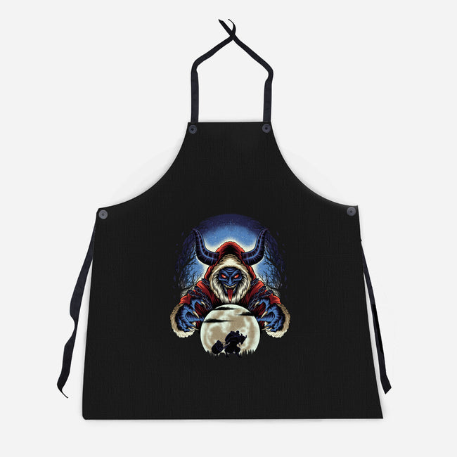 Shadow Of Saint Nick-Unisex-Kitchen-Apron-rmatix