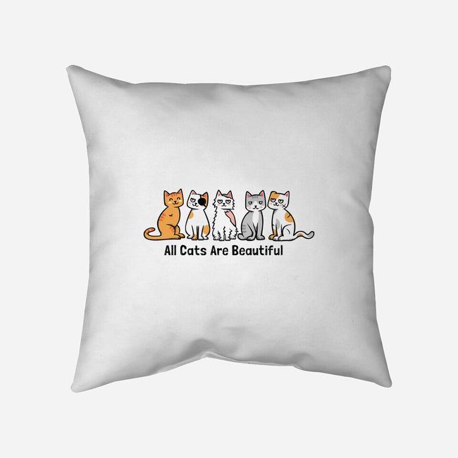 All Cats Are Beautiful-None-Removable Cover w Insert-Throw Pillow-anarist