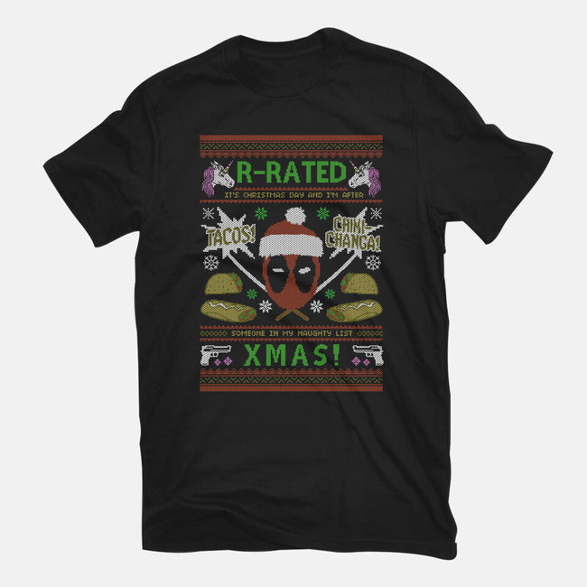 R-Rated Christmas-Womens-Fitted-Tee-Arinesart