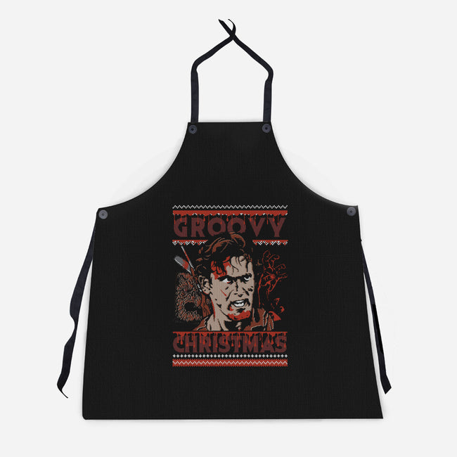 A Groovy Christmas-Unisex-Kitchen-Apron-Arinesart