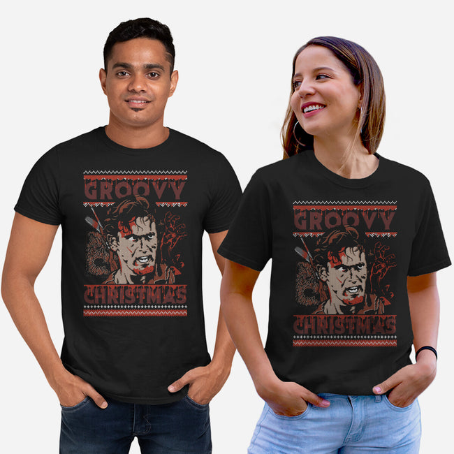 A Groovy Christmas-Unisex-Basic-Tee-Arinesart