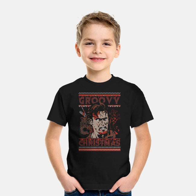 A Groovy Christmas-Youth-Basic-Tee-Arinesart