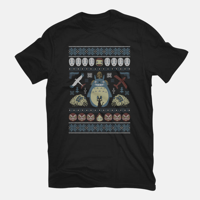 A Very Ghibli Christmas-Unisex-Basic-Tee-Arinesart