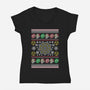 A Very Sheltered Christmas-Womens-V-Neck-Tee-Arinesart