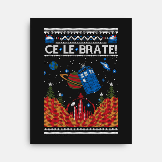 Ce-Le-Brate Christmas-None-Stretched-Canvas-Arinesart