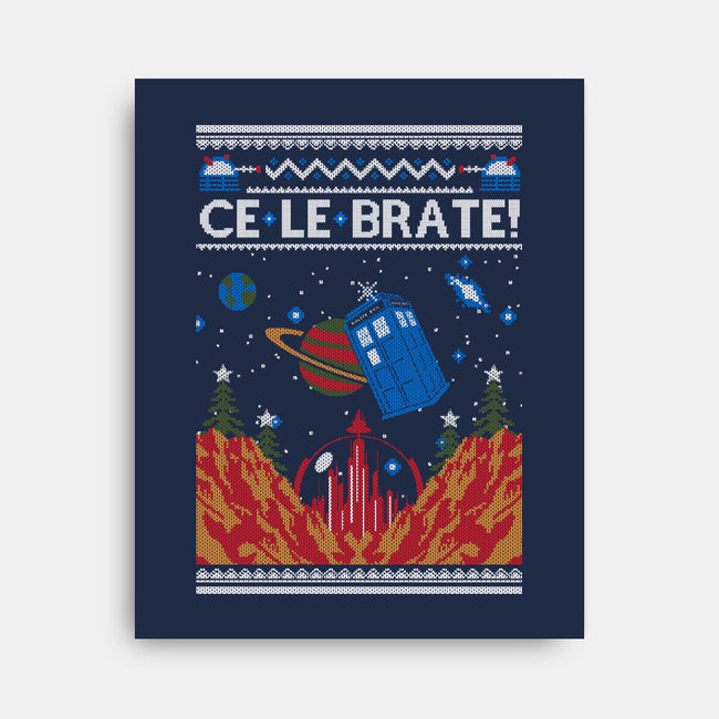 Ce-Le-Brate Christmas-None-Stretched-Canvas-Arinesart