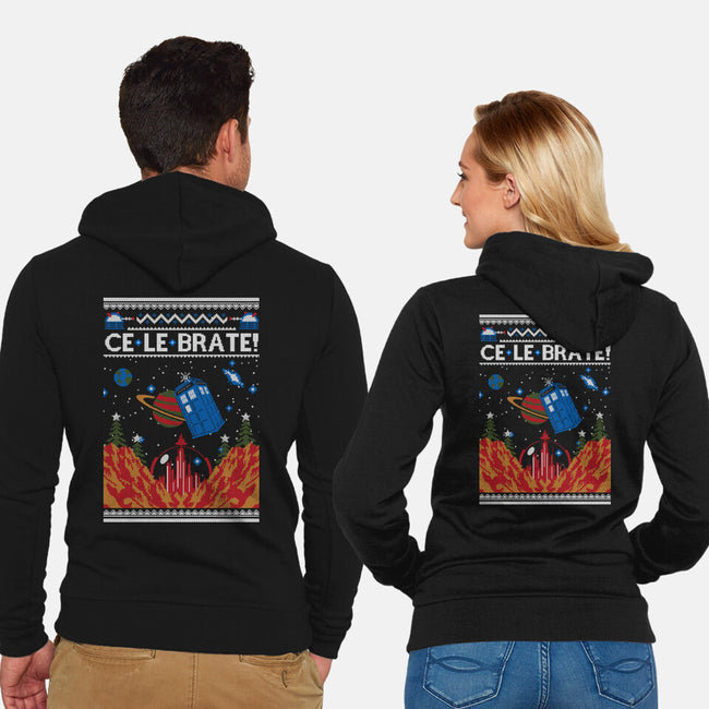 Ce-Le-Brate Christmas-Unisex-Zip-Up-Sweatshirt-Arinesart