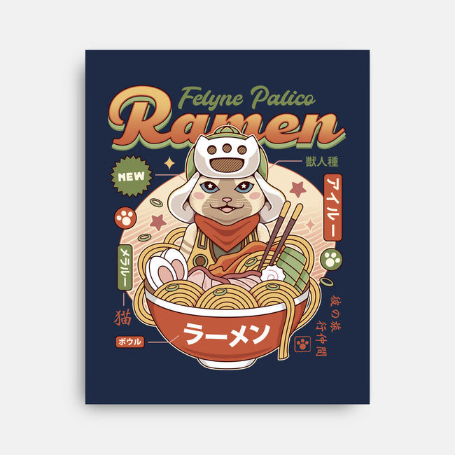 Felyne Palico Ramen-None-Stretched-Canvas-LAGELANTEE