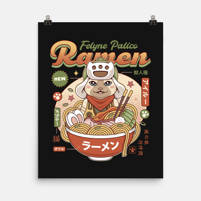 Felyne Palico Ramen-None-Matte-Poster-LAGELANTEE