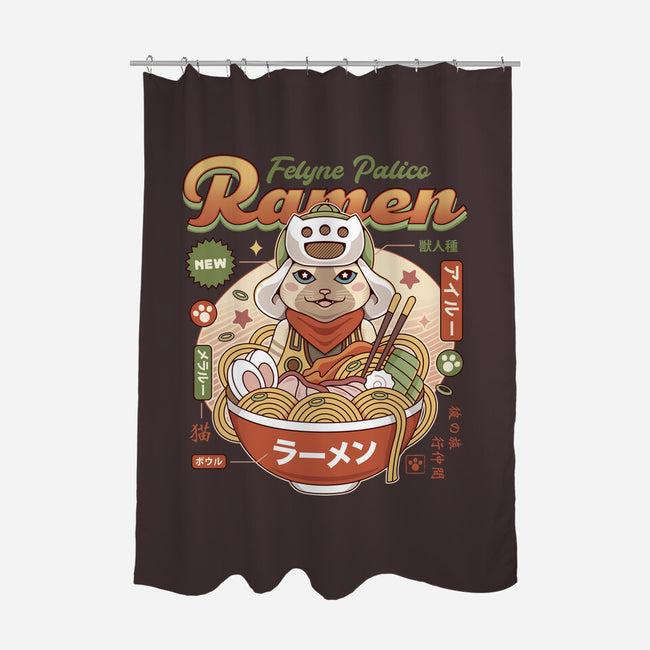 Felyne Palico Ramen-None-Polyester-Shower Curtain-LAGELANTEE