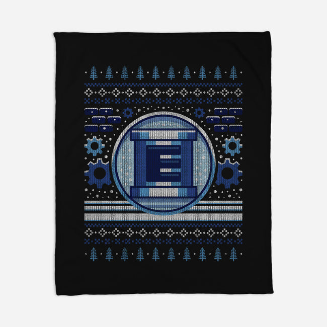 E Tank Ugly Sweater-None-Fleece-Blanket-LAGELANTEE