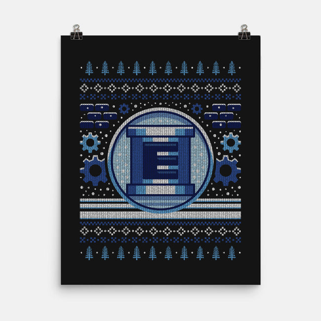 E Tank Ugly Sweater-None-Matte-Poster-LAGELANTEE