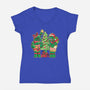 Cozy Xmas-Womens-V-Neck-Tee-naomori