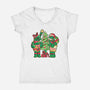 Cozy Xmas-Womens-V-Neck-Tee-naomori