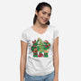 Cozy Xmas-Womens-V-Neck-Tee-naomori