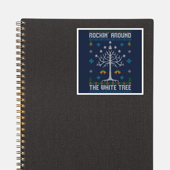 Rockin Around The White Tree-None-Glossy-Sticker-NMdesign