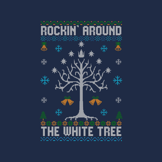 Rockin Around The White Tree-Womens-Fitted-Tee-NMdesign