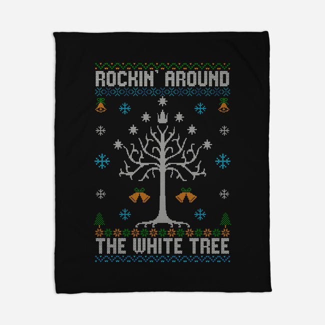 Rockin Around The White Tree-None-Fleece-Blanket-NMdesign