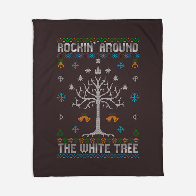 Rockin Around The White Tree-None-Fleece-Blanket-NMdesign