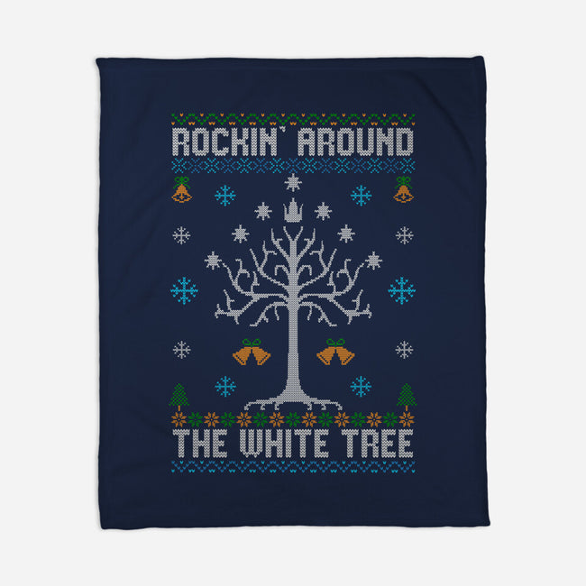 Rockin Around The White Tree-None-Fleece-Blanket-NMdesign