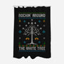 Rockin Around The White Tree-None-Polyester-Shower Curtain-NMdesign