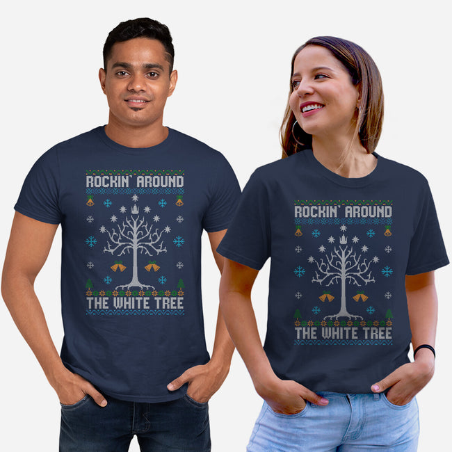 Rockin Around The White Tree-Unisex-Basic-Tee-NMdesign