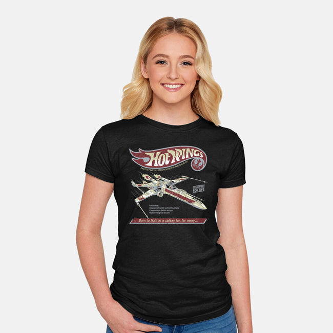 Hot Wings Rebel-Womens-Fitted-Tee-NMdesign